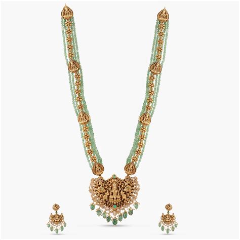 Buy Kanira Antique Long Necklace Set | Tarinika – Tarinika India