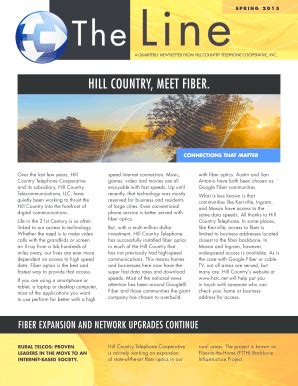 Fillable Online A QUARTERLY NEWSLETTER FROM HILL COUNTRY TELEPHONE ...