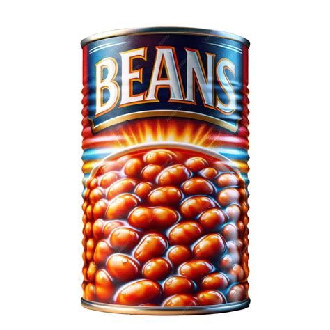 Premium AI Image | Beans tin can product isolated on white transparent ...