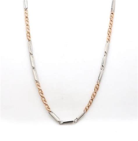 Jewelove™ Chains Designer Uni-Sex Platinum & Rose Gold Chain JL PT CH 955