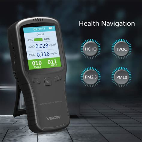 Air Quality Monitor VSON Indoor Air Pollution Monitor, Formaldehyde ...