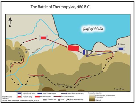 The battle of Thermopylae was between a Greek force of 7,000 men and a ...