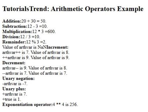 Image result for 4 Types of JavaScript Operators