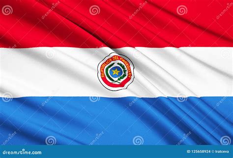 Flag of Republic of Paraguay, Asuncion Stock Photo - Image of islands ...