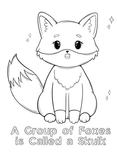 Cute Fox Coloring Pages Printable - Download Free Printable