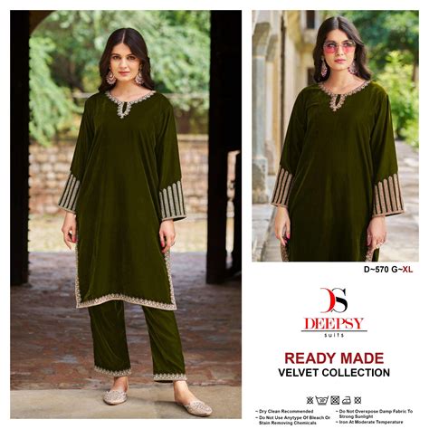 DEEPSY SUITS D 570 EFGH VELVET WITH DESIGNER PAKISTANI KURTI WITH ...