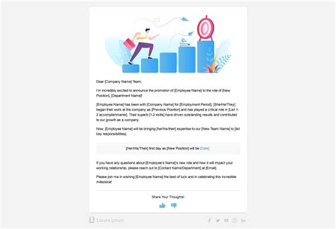 Best Internal Employee Promotion Announcement Email Template