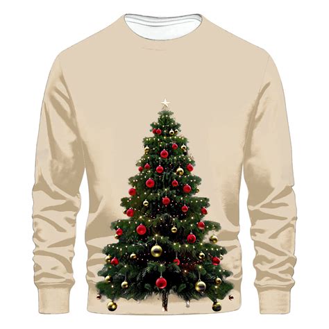Bcresic Fashion Christmas Sweatshirts Men Casual Long Sleeves Crew Neck ...
