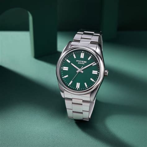 Buy Online Sonata Poze Quartz Analog Green Dial Metal Strap Watch for ...