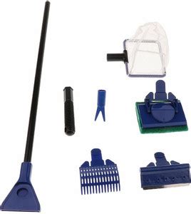 Maxxlite Aquarium 5-in- 1 Cleaning Kit Fish Net Gravel Rake Algae ...
