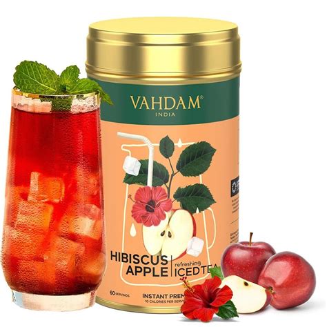 Hibiscus Apple Iced Tea Instant Premix (150 g) 60 Servings | Lightly ...
