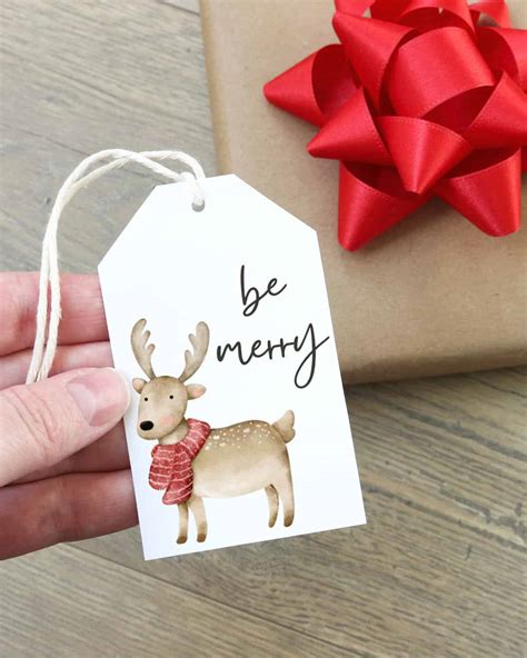 Free Printable Christmas Gift Tags for the Holidays - Aubree Originals