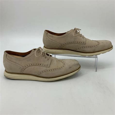 Cole Haan Dress Shoes Men Size 12 M Beige Wingtip... - Depop