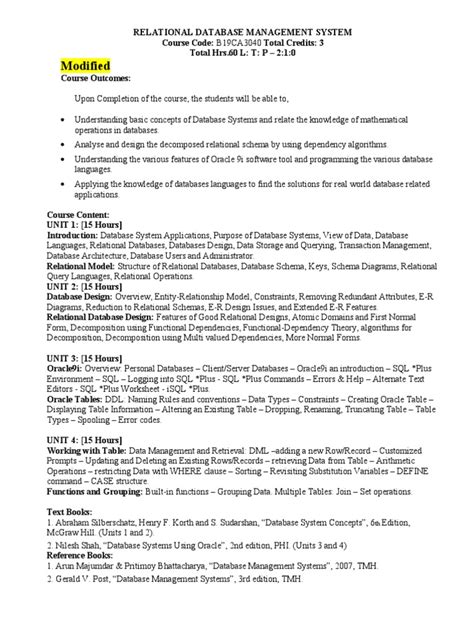 Image result for DBMS and SQL Syllabus