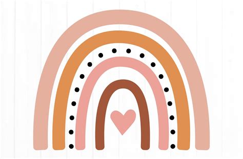 Boho Rainbow SVG, Layered Bohemian Rainbow, Commercial Use Cut File ...