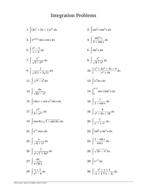 Image result for Difficult Integration Problems