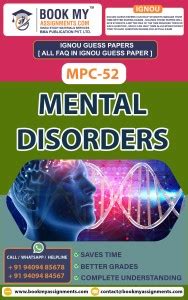 MPC 052: Mental Disorders| IGNOU GUESS PAPERS: Buy MPC 052: Mental ...