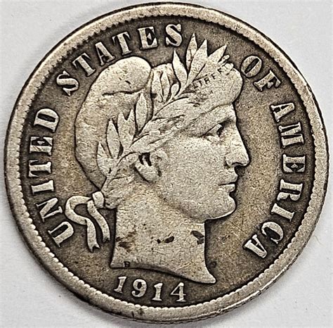 1914 Barber Dime Very Fine – Mount Vernon Coin