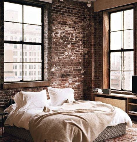 bedroom design ideas brick wall