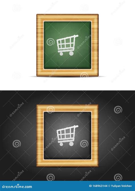Shopping Cart Sign on Chalkboard Stock Vector - Illustration of brown ...
