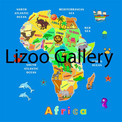 africa map for kids
