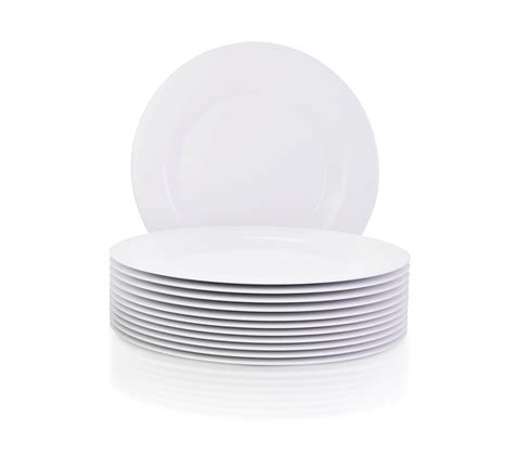 Stack of white ceramic plates. transparent background 34800193 PNG
