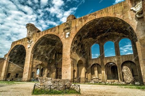 Premium Photo | The basilica of maxentius and constantine in rome