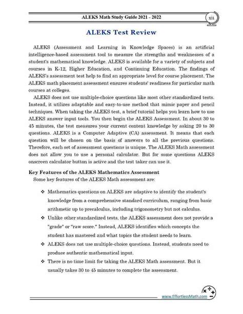 Image result for Aleks Math Study Guide