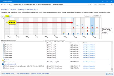 Image result for How to View Reliability History