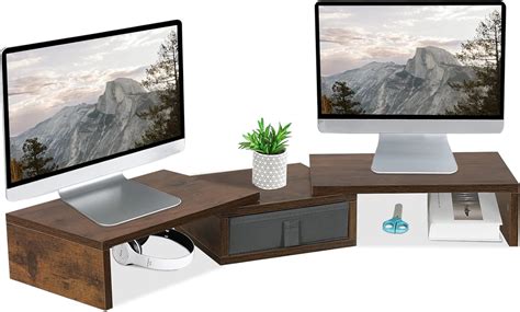TEAMIX 3 Shelf Monitor Stand Riser With Drawer - India | Ubuy