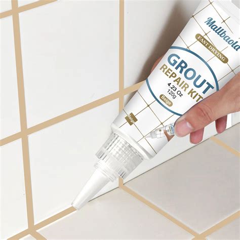 Buy Tile Grout Repair Kit, 2 Pack Beige Grout Filler Tube, Grout Paint ...