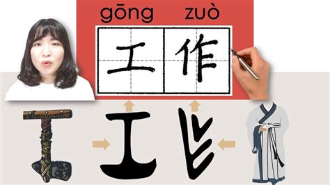 #newhsk1 #hsk1 工作/gongzuo/(work; job) How to Pronounce & Write Chinese Vocabulary/Character Story