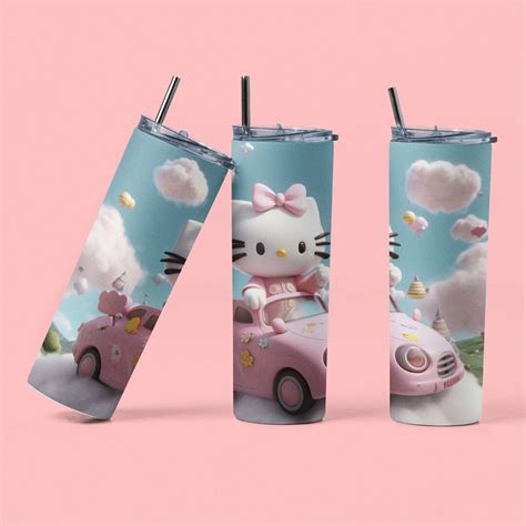 Hello Kitty Tumbler 20 Oz Skinny Tumbler for Girlies Cat Lovers Water ...