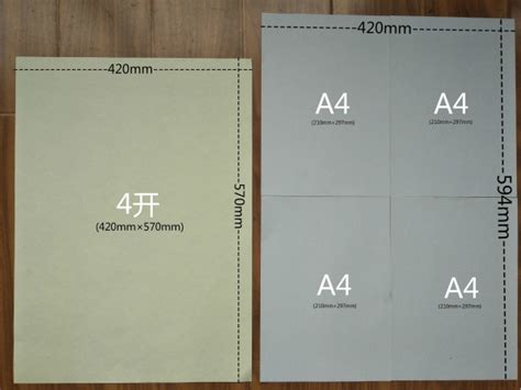4开的纸是多大的尺寸_4开纸等于几张a4纸 - 工作号