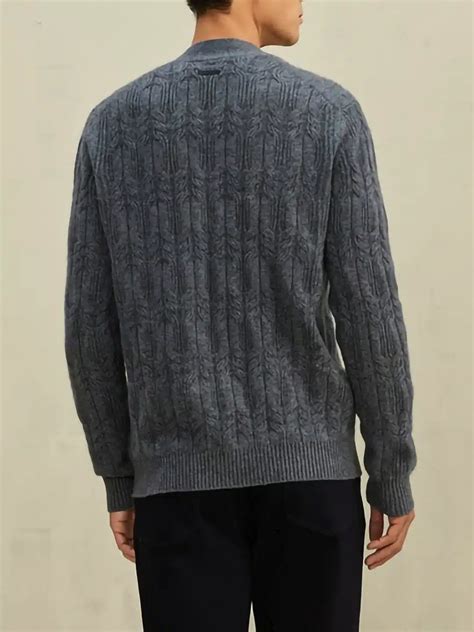 Cable Knit Cardigan Sweater - Inner Mongolia Cashmere Manufacture