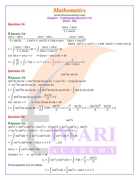 Image result for Exercise 7.3 Class 12th Q17