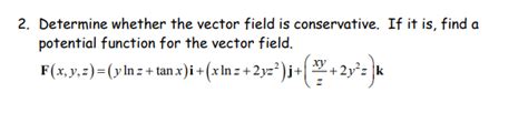 Image result for Potential Function Conservative Vector Field