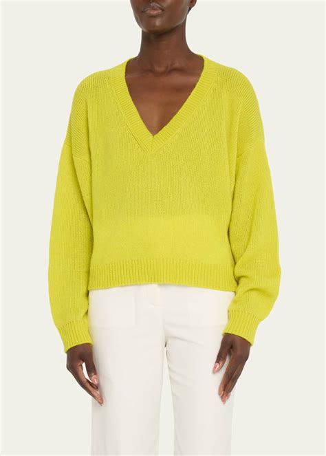 The Elder Statesman Nimbus Crop Cashmere Sweater - Bergdorf Goodman