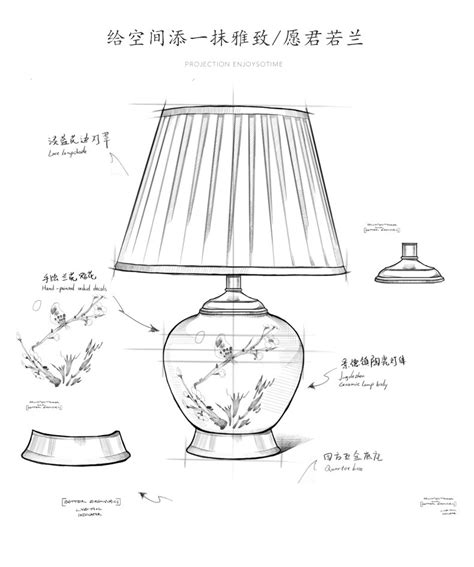 台灯手绘效果图,台灯手绘马克笔 - 伤感说说吧