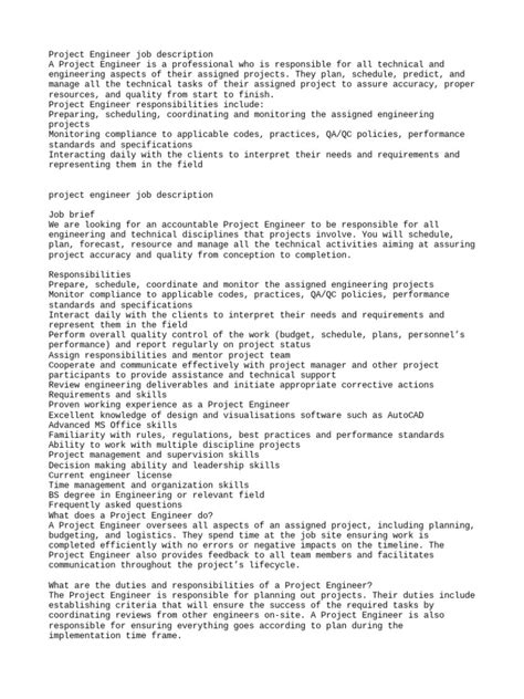 Image result for Role of Project Engineer