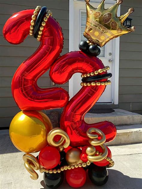 1pc 40 Inch Jumbo 0-9 Number Foil Balloons, Polyester Metallic Helium ...