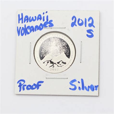 2012-S Hawaii Volcanoes Silver Proof Quarter Dollar | Property Room