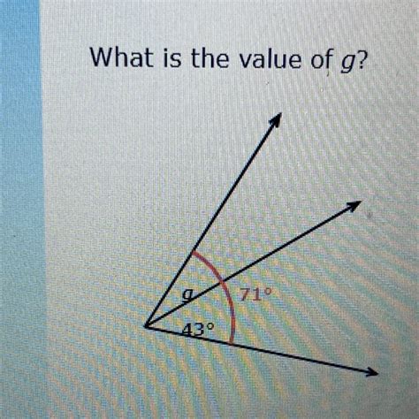 What is the Value of G? - brainly.com