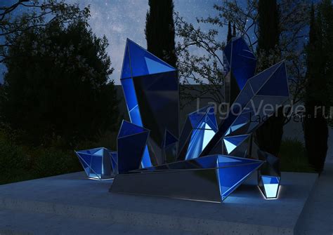 Световой парковый арт-объект "Crystals" | скульптура из стали и арт ...
