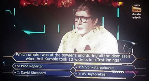 KBC asks cricket-related question ft. Anil Kumble’s record spell vs ...