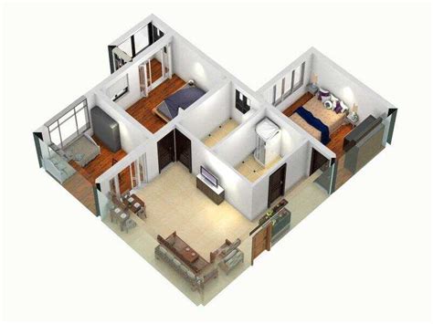 最新90平米三室一厅房子室内平面图设计_装信通网效果图