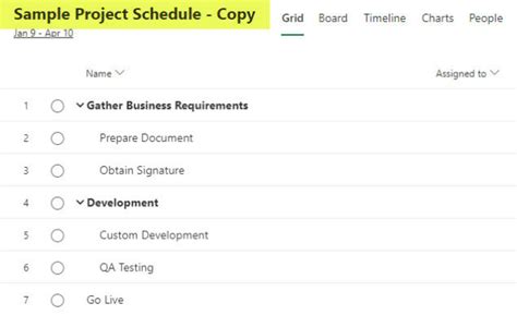 Image result for SharePoint Project Schedule