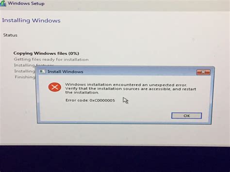 Image result for Install Windows Screen Error