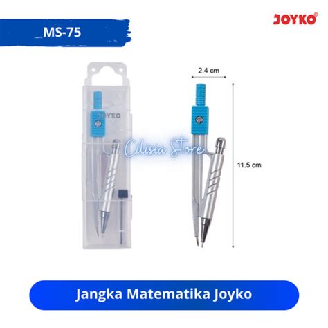 Jual Math Set Jangka Matematika MS-75 Joyko / Jangka Set Math Warna Mix ...