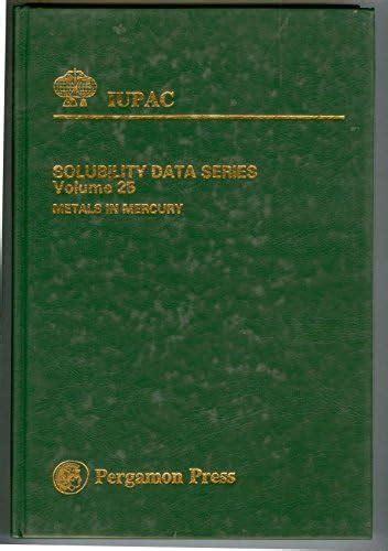 Buy Metals in Mercury: Vol 25 (IUPAC Solubility Data S.) Book Online at ...